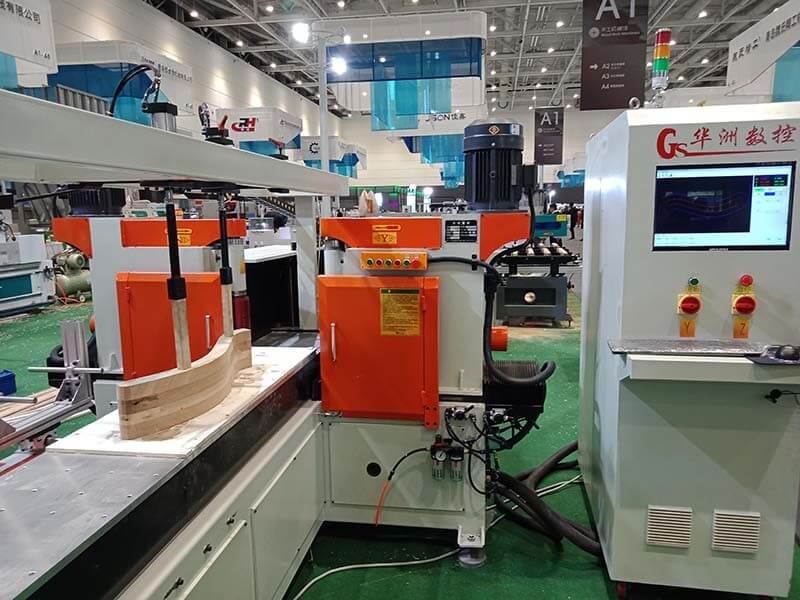 華洲數控雙面銑在實木家具生產中的應用